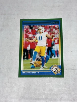 Los Angeles Chargers Cameron Dicker 2024 Panini Score Football Green Foil Card - Image 1 of 2