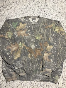 Vintage Jerzees Camo Sweatshirt Large Camouflage Crew neck Pullover Jumper - Picture 1 of 11