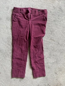Ann Taylor Loft Womens Marisa Skinny Ankle Pants Size 6P Maroon - Picture 1 of 6