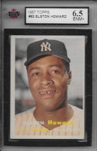 1957 TOPPS BASEBALL Elston Howard #82 KSA 6.5 ENM+ New York Yankees - Picture 1 of 2
