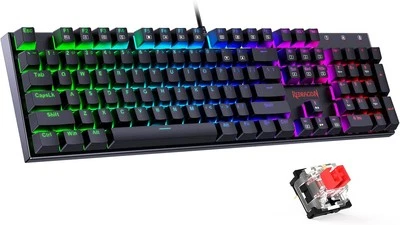 Redragon Mechanical Gaming Keyboard with Red Switches, Wired RGB QWERTY  - Image 1 of 4