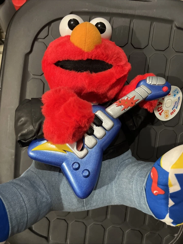 De colección Sesame Street Rock & Roll Elmo 1998 Tyco Toys probado y funcionando excelente Foto 1 de 3