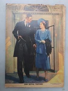 New York Sunday News Magazine June 4, 1939 Issue Britain's KING & QUEEN Visit - Imagen 1 de 2