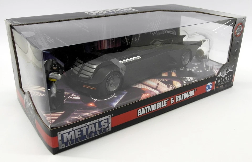 Jada 1/24 Scale 30916 - Batman and Batmobile DC Comics Animated - Image 1 of 2