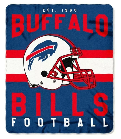 NFL Buffalo Bills Singular Design Large Soft Fleece Throw Blanket 50" X 60" NEW Cover