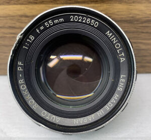MINOLTA Lens  AUTO ROKKOR-PF 55mm 1:1.8 #2022650 Japan box#2