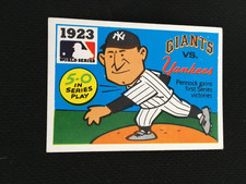 1923 GIANTS VS YANKEES  1968 RG LAUGHLIN FLEER WORLD SERIES BASEBALL CARD
