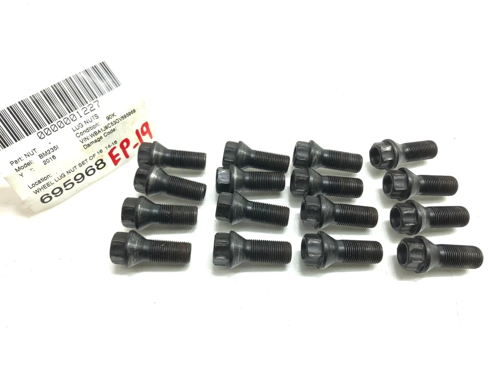 2015-2016 BMW M235i xDRIVE WHEEL RIM LUG NUT SET X16 OEM - Imagem 1 de 4