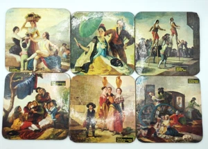 Vintage Lot Of (6) GOYA Paintings Coasters From The Museum Del Prado, Madrid - Picture 1 of 12