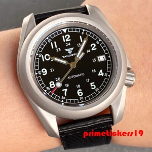 Tandorio NH35 Sapphire Date 3.8 o'clock Automatic Men Watch Dive 20bar Luminous - Picture 1 of 32