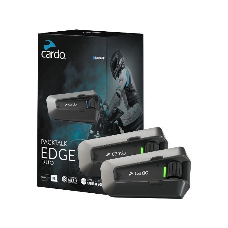 Cardo Packtalk Edge Duo PT200101 Bluetooth Intercom Headset Air Mount Motorcycle