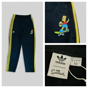 ADIDAS x THE SIMPSONS Firebird Black Yellow Track Jogger Pants Bart Skateboard S - Picture 1 of 10