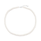 White Pearl Strand Choker Necklace