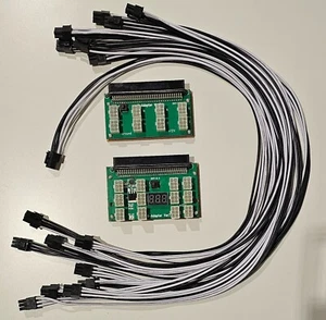 US Breakout Board Server Adapter PSU Power Supply 1200W HP GPU Mining w 8 Cables - Afbeelding 1 van 2