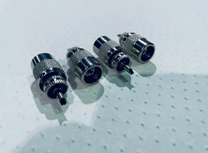 4 X PL259 UHF Marrón Inserto Tipo Conectores Enchufes 6mm para Cable Coaxial RG58 - Imagen 1 de 4
