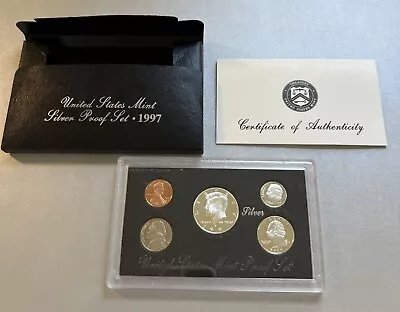 US Mint Silver Proof Set 1997 + COA - Image 1 of 4