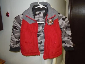 KIDS SLEEVELESS BUBBLE VEST WITH ZIP OUT LONG SLEEVE LINER SIZE 4T - Picture 1 of 14