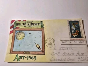 USPS FDC WILLIAM HARNETT 1969 Hand Painted by Hermann Maul W SPECIAL NOTE  - Picture 1 of 12