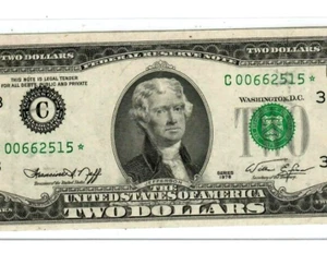 $2 "STAR ERROR" (UPSHIFT) 1976 $2 "STAR ERROR" (UPSHIFT) STAR ERROR!!! WOW!! - Picture 1 of 3