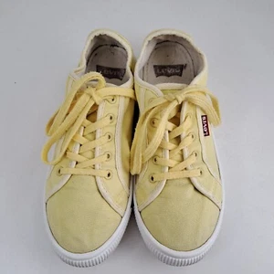 Levi’s Women's Canvas Trainers Sneakers Yellow UK 4 - Picture 1 of 10