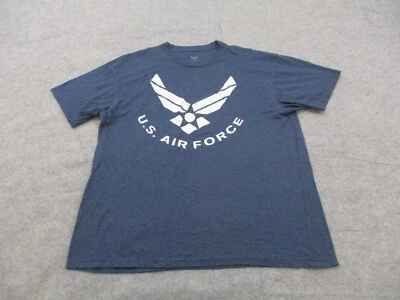 Camisa de la Fuerza Aérea para Hombres Extra Grande Azul Blanco Logo Militar de Estados Unidos Camiseta Gráfica Básica Foto 1 de 4