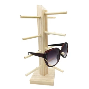 4 Layers Wood Sunglass Display Show Case Rack Shelf Eye glasses Show Stand - Picture 1 of 5