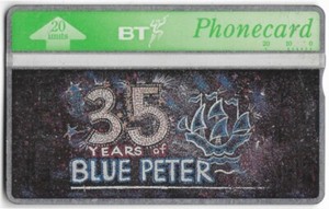 BT Phonecard, 20 Units Blue Peter '35 Years of Blue Peter, Victoria Dawson'