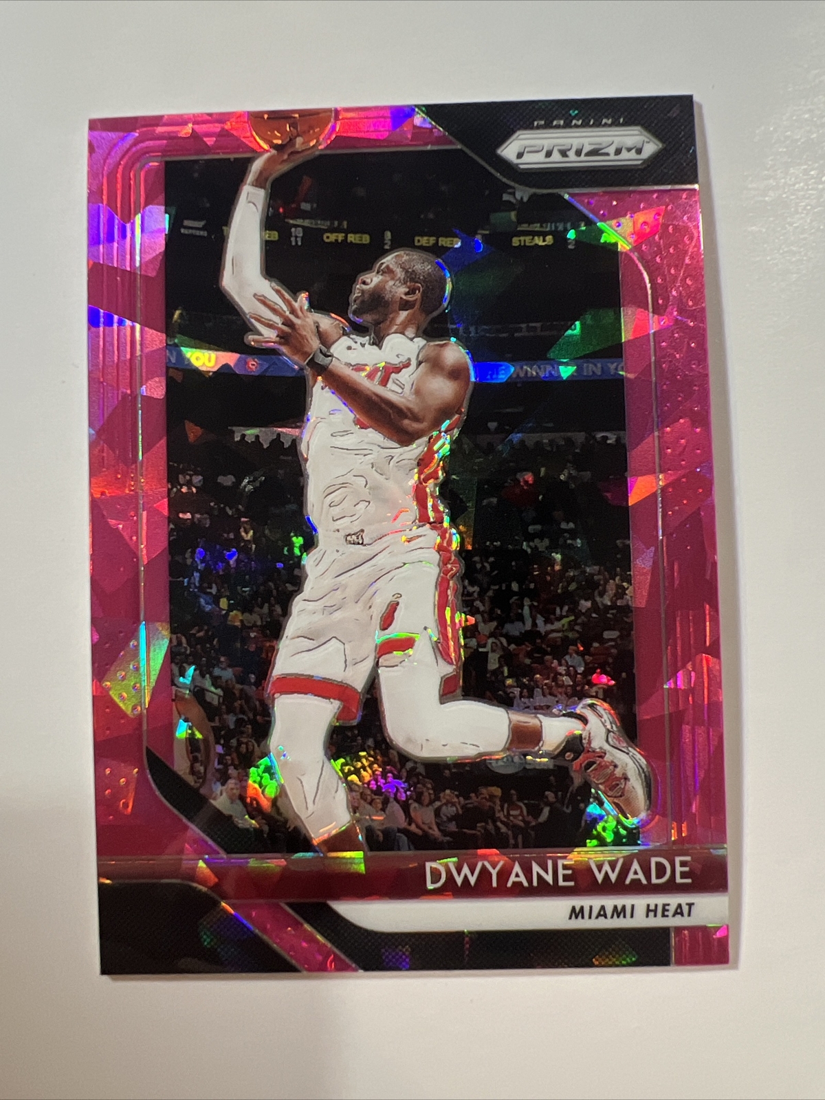 2018-19 Prizm Dwyane Wade Pink Cracked Ice Prizm Card Rare