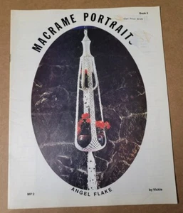 Vintage Plant Hanger Patterns Rare Craft Book - MP2 Macrame Portraits Book 2 - Picture 1 of 15