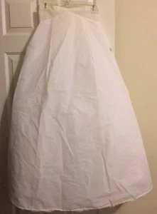 Vintage Arlauret by Ele-Sue Off-White Nylon Petticoat Size 14  W:28  L:43 GUC - Picture 1 of 6