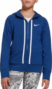 Nike Girls' (kids) Sportswear Jersey Indigo Force Full-Zip Hoodie (AQ9051-438) L - Picture 1 of 4