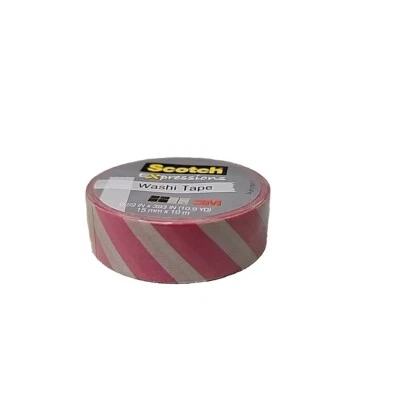Scotch Expressions Washi Tape 3M 0.59"x393" (10.91 yardas) C314-P41 Rosa Gris  Foto 1 de 4