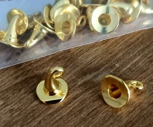 Konvolut 4 Charms kleine Hüte vergoldet, ca. 1 x 1 cm, neu (A4) - Bild 1 von 2