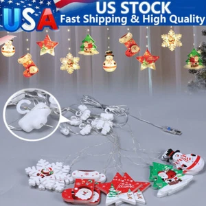 Christmas Day Santa Claus Ornaments Christmas String Lights Decorations 120 LED - Picture 1 of 13