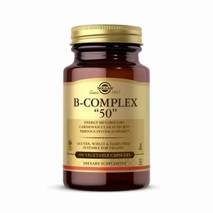 Solgar B Complex 50 Vegan Non GMO Vitamins 100 Count Energy Metabolism Support - Picture 1 of 6