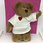 Boyds Bears Valentine Bear 6 Inches Brown Red Heart On White T-Shirt T6x0792**