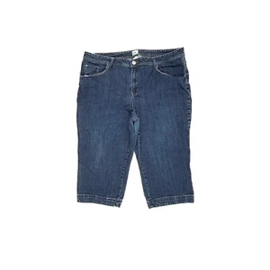 JMS Skimmer Back Flap Pockets Women's size 24W Dark Wash Blue Denim jean Shorts - Picture 1 of 4