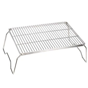 Folding Campfire Grill 17" Large 304 Stainless Steel Heavy Duty Carrying Bag - Picture 1 of 7