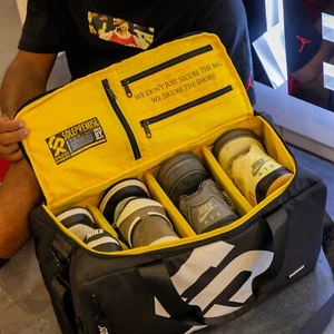 Black Sneaker Duffle Bag / Shoe Travel Bag For Sports and Sneakerheads - Picture 1 of 6