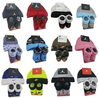 Nike Baby Booties & Cap Gift, 0-6 Months Multi Color, Boys Girls Infant Hat L33 - Image 1 of 3