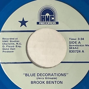 Brook Benton ‎– Blue Decorations / Child HMC Records Blue Vinyl Rare 1983 - Imagen 1 de 4