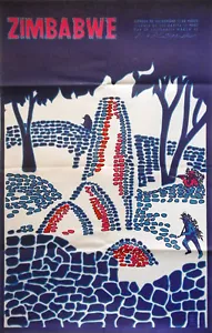 Poster Cuba Zimbabwe 1972 Lazaro Abreu OPSAAAL Rare - Bild 1 von 1