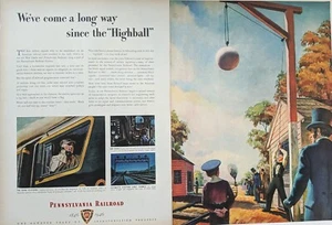 1946 anuncio impreso de ferrocarril de Pensilvania vintage, posterior a la Segunda Guerra Mundial. - Imagen 1 de 1