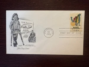 US FDC COVER 1969 YEAR DISABLED PEOPLE CHILDREN HEALTH MEDICINE STAMP SCOTT 1385 - Picture 1 of 1