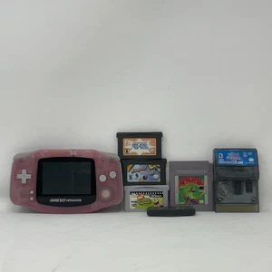 Nintendo Game Boy Advance - GBA - Fuchsia Pink/Glacier Custom Shell - 6 Spiele!⚙️ - Bild 1 von 24