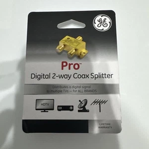 Digital 2-Way Coaxial Splitter 5 to 2500 MHz Gold 33526 Jasco New in Package - Picture 1 of 2
