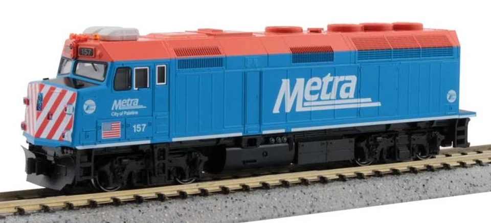 Kato N EMD F40PH Commuter Version Chicago Metra METX #157 DCC/SND LED 1769107DCC - Image 1 of 1