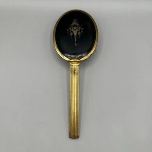 Vintage Vanity Hair Brush Victorian Style Antique Gold Brass Tone Nylon Bristles - Picture 1 of 5