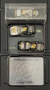 NASCAR MILLER RACING, RUSTY WALLACE 25th ANNIV TIN w/ 2 CARS in TIN & 1 in Case - Picture 1 of 4