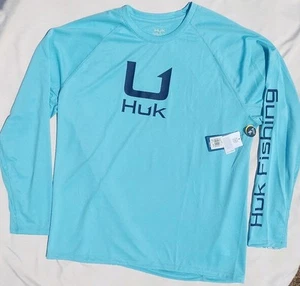Huk Fishing Men's Shirt Icon Crew Long Sleeve Size XL New with Tags - Picture 1 of 3